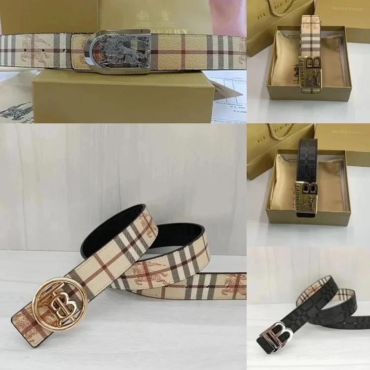 Burberry — Check-pattern belt